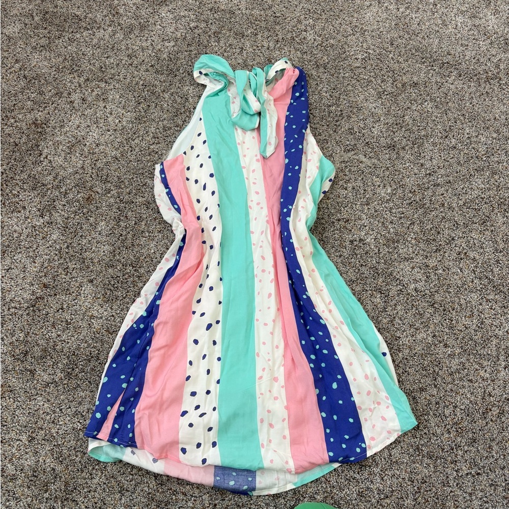 Striped Sleeveless Mini Dress